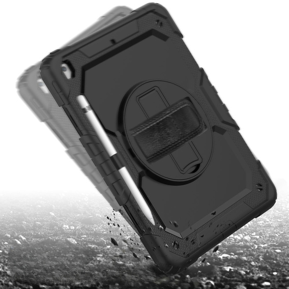 Husa blindată pentru iPad 10.2" 2021/2020/2019 (9/8/7 gen.), carcasă de protecție 360 cu slot pentru stylus, negru