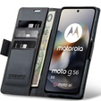 ERBORD Portofel Litchi lucios cu clapetă pentru Motorola Moto G56 5G