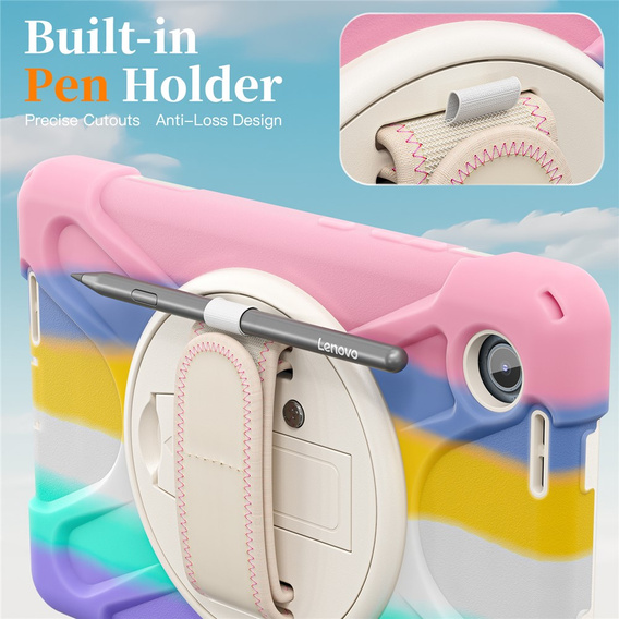 Husă blindată cu suport și curea de umăr pentru Lenovo Tab One