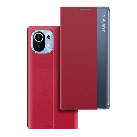 Husă cu clapetă pentru Xiaomi Mi 11, Side View, roșu