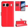 Cu clapetă pentru OnePlus Nord 4, Crazy Horse Wallet, roșu