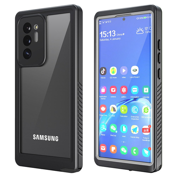 Husă impermeabilă IP68 pentru Samsung Galaxy Note 20 Ultra, negru