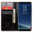 Carcasă flip CASEME pentru Samsung Galaxy S8, Waxy Textured, cafea