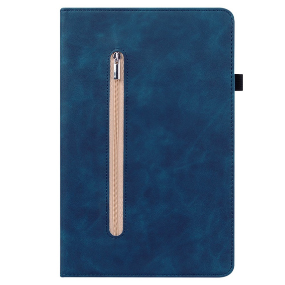 Husa pentru Samsung Galaxy Tab A7 Lite, Wallet Pen Slot, albastru