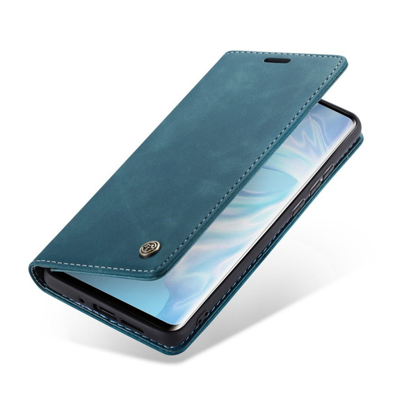 Husa CASEME pentru Huawei P30 Pro, Leather Wallet Case, albastru