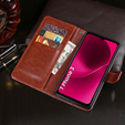 Cu clapetă pentru T Phone 3 5G, Crazy Horse Wallet, maro