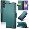 Husa cu clapetă CASEME pentru Samsung Galaxy A54 5G, Litchi Wallet, verde