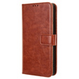 Cu clapetă pentru Infinix Zero 30 5G, Crazy Horse Wallet, maro