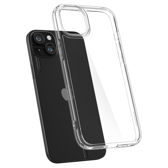 Carcasa Spigen pentru iPhone 15, Ultra Hybrid, transparentă + sticlă temperată 9H