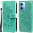 Cu clapetă pentru Xiaomi Redmi Note 12 5G / POCO X5 5G, Mandala Flower, verde