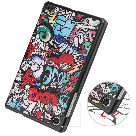 Husă pentru Lenovo Tab M8 Gen 4 TB-300FU, Smartcase, graffiti