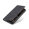 Husa CASEME pentru Samsung Galaxy A04S / A13 5G, Leather Wallet Case, negru