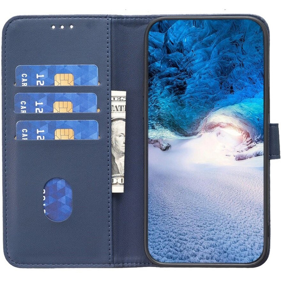 Cu clapetă pentru Samsung Galaxy A55 5G,BINFEN Wallet, albastru