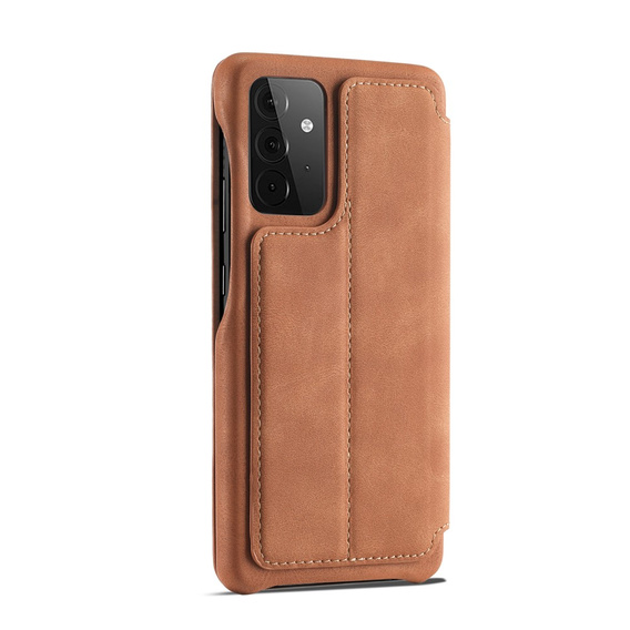 Cu clapetă pentru Samsung Galaxy A52 5G / 4G, LC.IMEEKE, maro