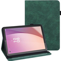 Husă cu clapetă pentru Lenovo Tab M9, flower, verde