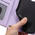 Husă cu clapetă pentru Samsung Galaxy A16, Rhombus Crossbody Leather, violet