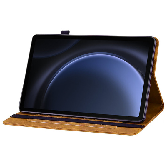 Husa pentru Samsung Galaxy Tab S10 Lite / S10 FE / S9 FE, Wallet Pen Slot, galben