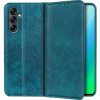 Husa cu clapetă pentru Samsung Galaxy A14 4G/5G, Split Leather, verde