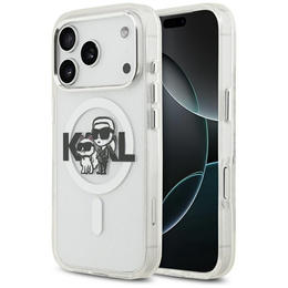 Husă Karl Lagerfeld IML Glitter Karl și Choupette MagSafe pentru iPhone 17 Pro