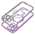 Husă pentru iPhone 16 Pro Max, Electro MagSafe, violet + Sticlă pentru ecran