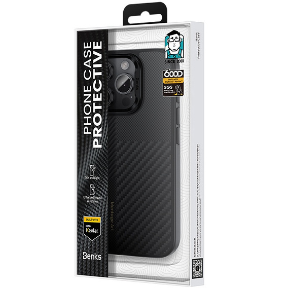Husă Benks Montage Magnetic Armor Pro Kevlar (600D/1500D) pentru iPhone 16 Pro