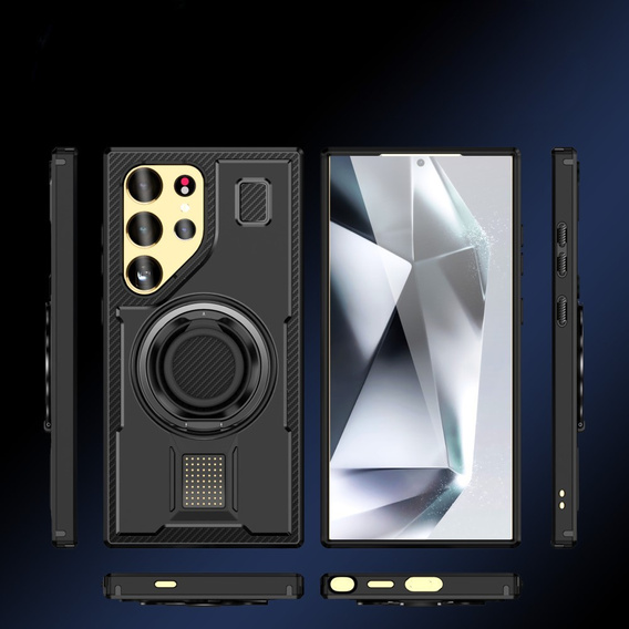Huse pentru Samsung Galaxy S25 Ultra, Kickstand Ring, negru