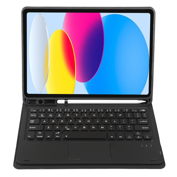Carcasă + tastatură iPad 10.9 2022 10 Gen, TouchPad Pen Slot, negru