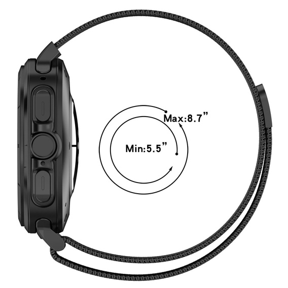 Brățară milaneză pentru Samsung Galaxy Watch Ultra 47mm (2025 / 2024), negru