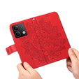 Cu clapetă pentru Xiaomi Redmi Note 13 5G, Mandala, roșu