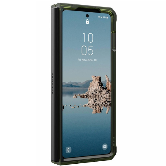 Urban Armor Gear Huse pentru Galaxy Z Fold 5 5G, Plyo MagSafe, transparent / verde
