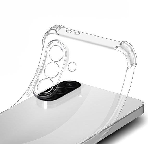 Husă pentru Samsung Galaxy A17 5G, întărită, cu protecție pentru cameră, transparentă