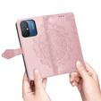 Cu clapetă pentru Xiaomi Redmi 12C, Mandala, roz rose gold
