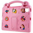 Husă pentru copii pentru Apple iPad Air 11" 6 gen. 2024, Cute Patterns, cu suport, roz