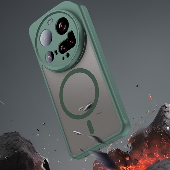 Husă pentru Xiaomi 15 Ultra, pentru MagSafe, ERBORD Matt Case, verde