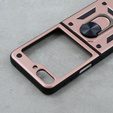 Husă blindată pentru Samsung Galaxy Z Flip5 5G, Nox Case Ring, roz rose gold