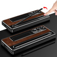 Husă cu suport din piele + PC cu geam și stylus pentru Samsung Galaxy Z Fold6 5G