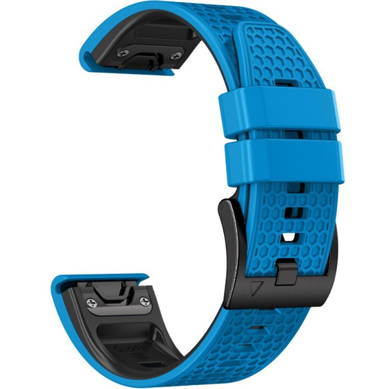Curea de silicon pentru Garmin Fenix 7 / Forerunner 965 / 955 / 945 / 935, albastru / negru