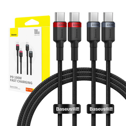 Baseus Cafule USB-C la USB-C 100W cablu 1m - set de 2 bucăți