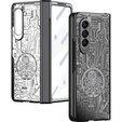 Husă pentru Samsung Galaxy Z Fold 5 5G, Mechanical Legend, negru