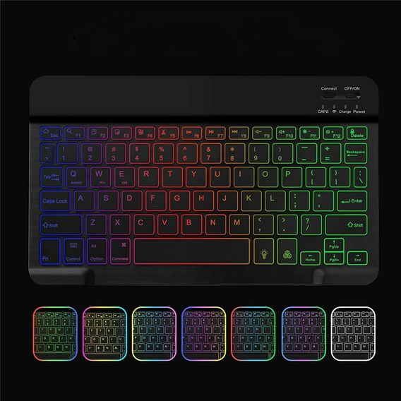 Carcasă + tastatură Apple iPad Pro 11" 5 gen. 2024, Leather Pen Slot TouchPad, negru