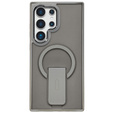 Husă pentru Samsung Galaxy S25 Ultra, Kickstand Matt Case, pentru MagSafe, gri + Sticlă ecran