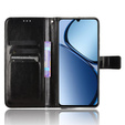 Cu clapetă pentru Realme C61, Crazy Horse Wallet, negru