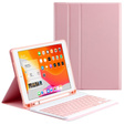 Carcasă + tastatură iPad 10.2 7/8/9 gen 2019/2020/2021, Keyboard Cover Pen Slot, roz rose gold