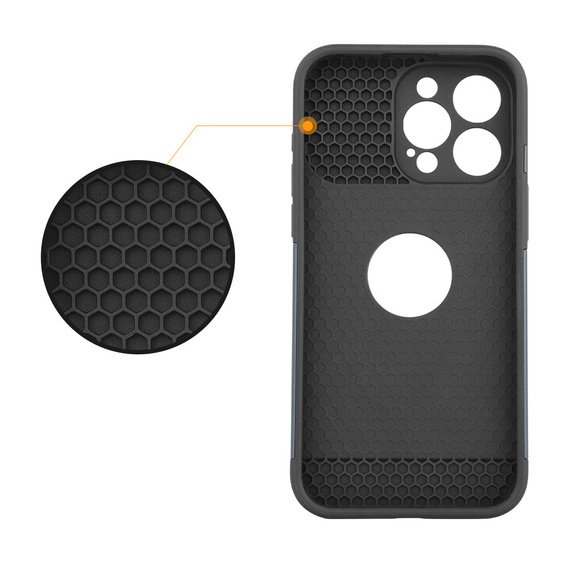 Huse pentru iPhone 15 Pro Max, ERBORD MagProtect Slide Camera, albastru titan