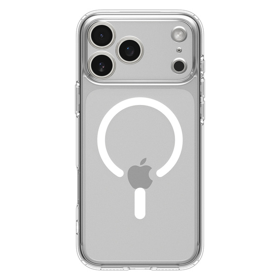 Carcasă Spigen Ultra Hybrid MagSafe pentru iPhone 17 Pro, transparentă / albă