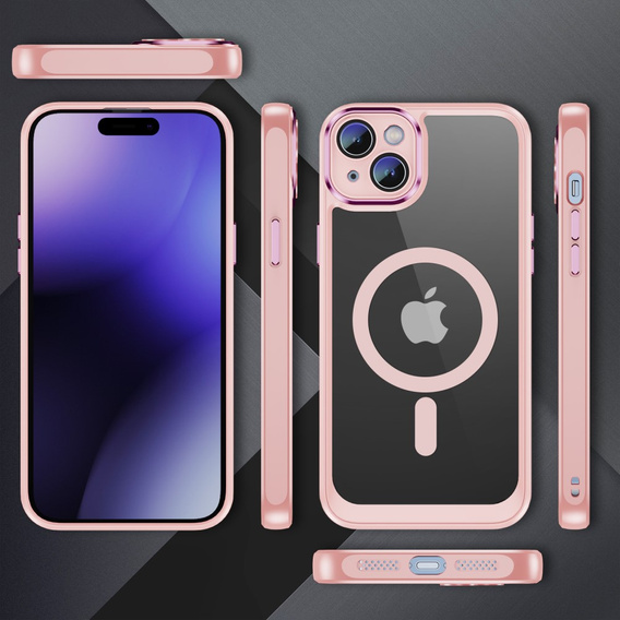 Husă pentru iPhone 15 Plus, ERBORD Impact Guard, MagSafe, roz