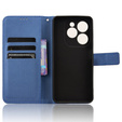 Cu clapetă pentru Infinix Hot 40i, Wallet Smart Magnet, albastru