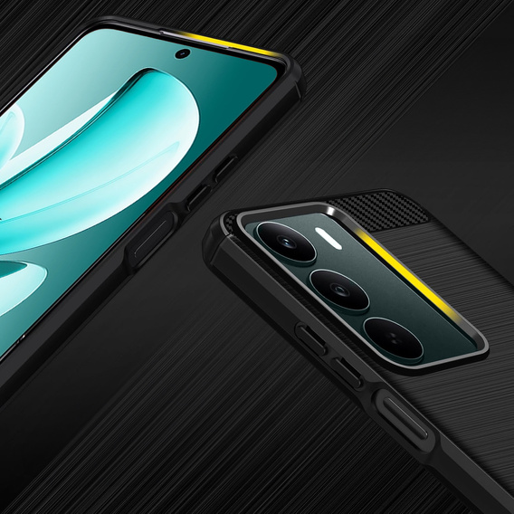 Huse pentru Realme C71, Carbon, negru