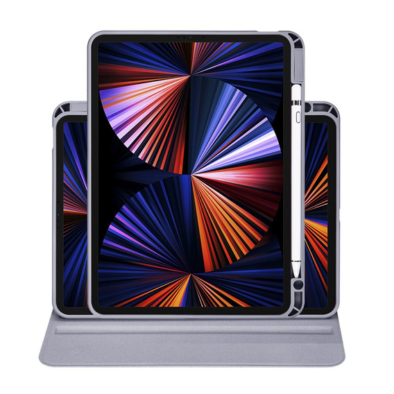 Husă pentru iPad Pro 11" 2022/2021/2020 (4/3/2 gen.), cu spațiu pentru stylus, rotativ la 360 °, violet