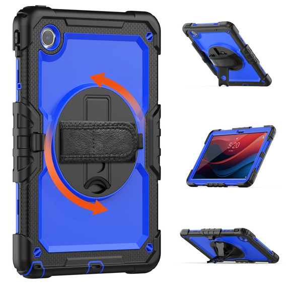 Husa blindată pentru Lenovo Tab M11, carcasă de protecție 360 cu slot pentru stylus, albastru închis
